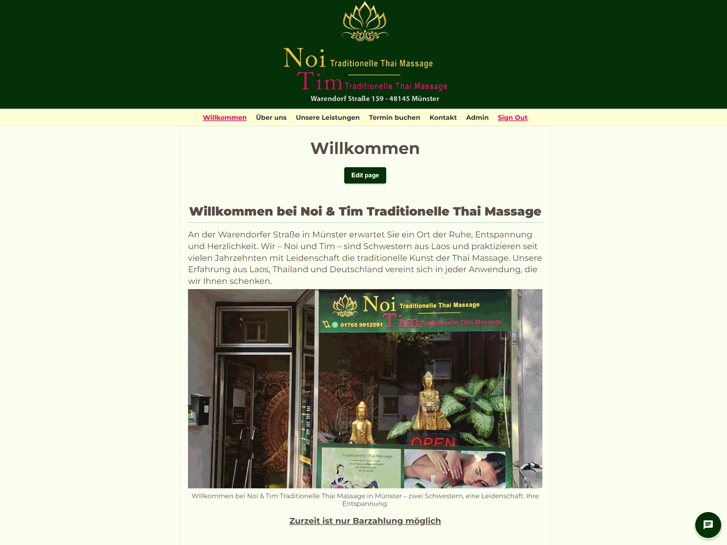 Professionelle Studio-Website, erstellt mit Khun Nuad